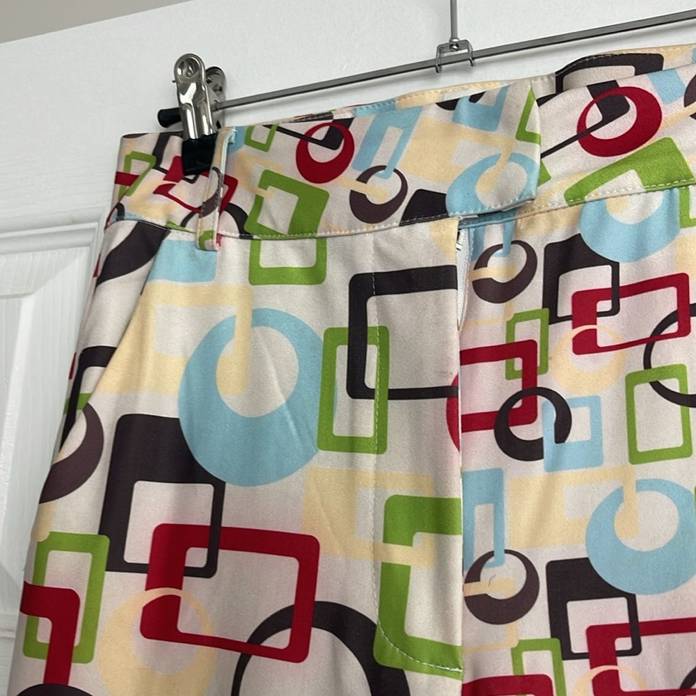 House of Sunny Colorful Abstract Wide Leg Pants - Picture 3 of 5
